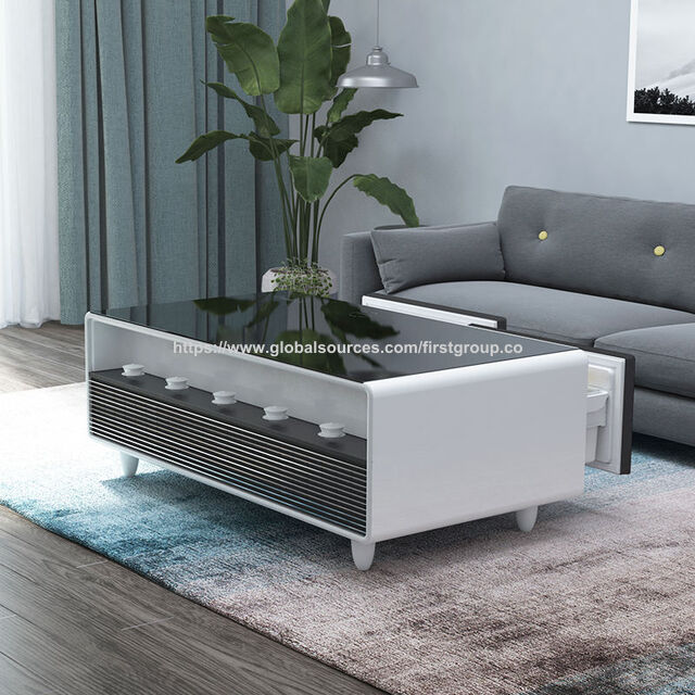 Kaufen Sie China Großhandels-Multifunktionaler Intelligenter Couchtisch Mit Kühlschrank, Led-couchtisch Mit Kühlschrank 135l Und Telefonladegerät