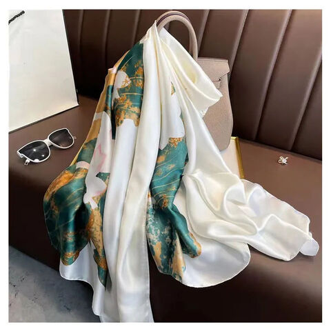 little white dress silk scarves accessories spring and summer