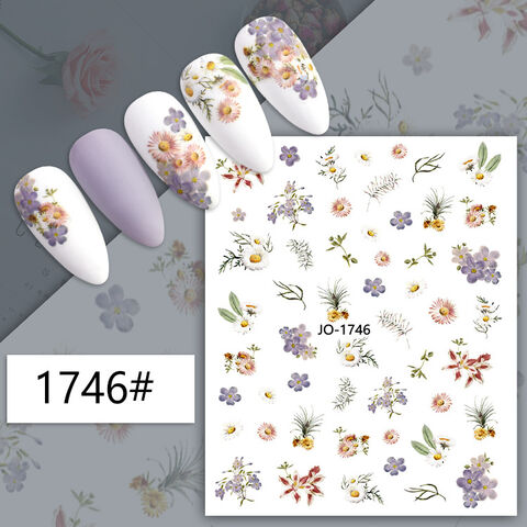 Buy Wholesale China Cheap Nail Stickers Flowers Nail Art Paste 3d  Self-adhesive Flower Leaf Design Nail Enhancement Sticker & Nail Stickers  at USD 0.29