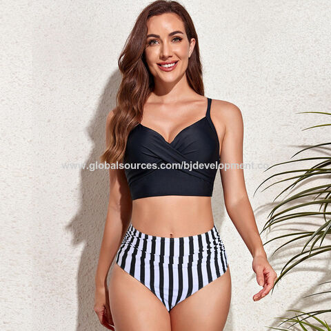 Fato de banho biquíni com estampa personalizada para meninas, conjunto de duas peças sexy para mulheres - Venda por atacado