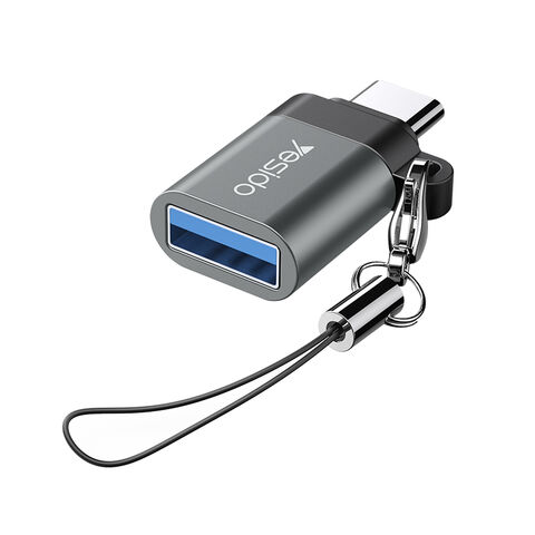Adaptateur OTG Mini Multifonction YESIDO GS06 Type-C vers USB : Transfert de Données, Lecteur de Cartes et Conversion d'Alimentation pour Téléphones Mobiles