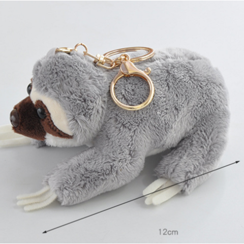 Sloth hot sale plush keychain