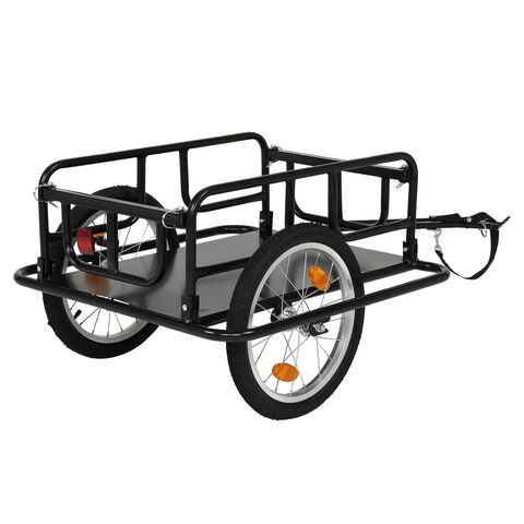 50kg Load Capacity Collapsible Detachable Sturdy Bycle Trailer