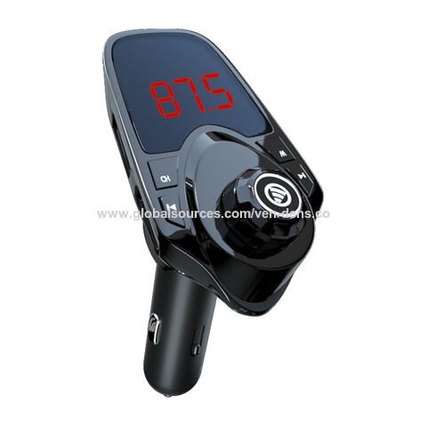 Transmetteur FM Bluetooth,Kit Main Libre Voiture Bluetooth Chargeur Rapide  Allume Cigare avec Dual USB Ports,Lecteur MP3 Adaptateur Radio sans Fil
