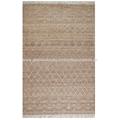 Tapis en jute naturelle tissée- Durable et écologique