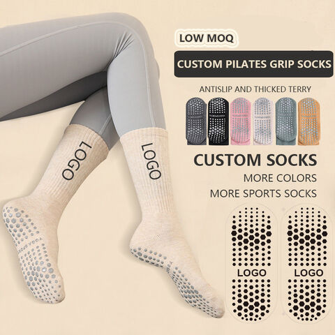 New Indoor Professional Anti Slip Yoga Socks Women's Cotton Custom Logo  Pilates Terry Crew Grip Socks, Pilates Socks, Anti Slip Socks, Terry Socks  - Buy China Wholesale Yoga Socks $1.29