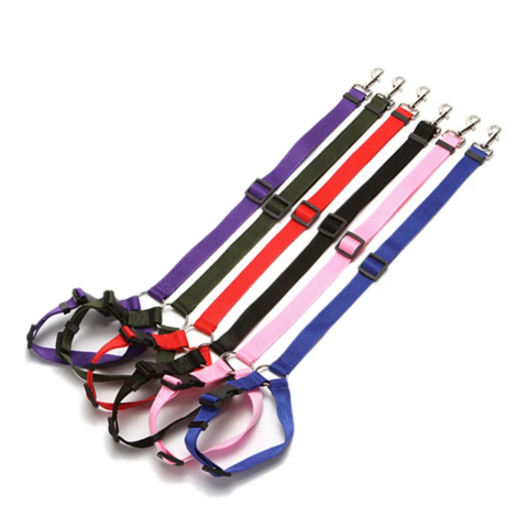 Stainless Steel Pet Dog Car Seat Belt Safety Metal Chain Harness Lead Clip  Leash