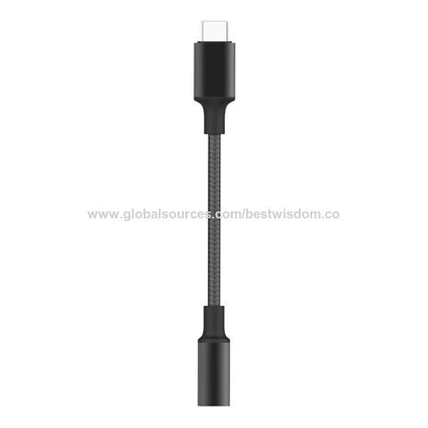 Adaptateur USB C Jack 3,5mm,Type-C Mâle Convertisseur Écouteur Audio Prise  Casque Cordon pour