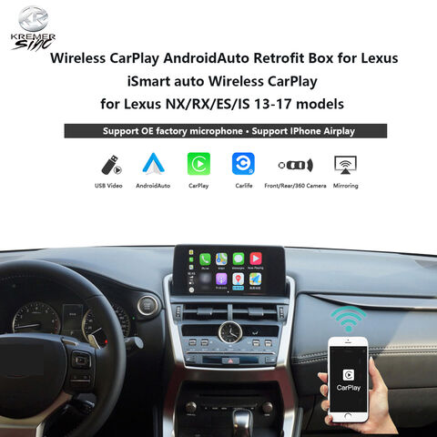 Mirror SIRI Wireless CarPlay AndroidAuto Nachrüstbox für Lexus kSmart Auto Wireless CarPlay für Lexus NX/RX/ES/IS Modelle 2013-2017