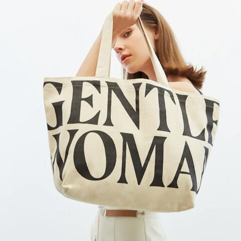 Bulk Buy China Wholesale Canvas Tote Bag Gentle Woman Tote Bag