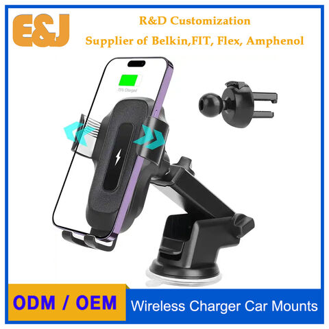 15w Qi Car Wireless Charger 360 Degree Rotation Intelligent Infrared ...