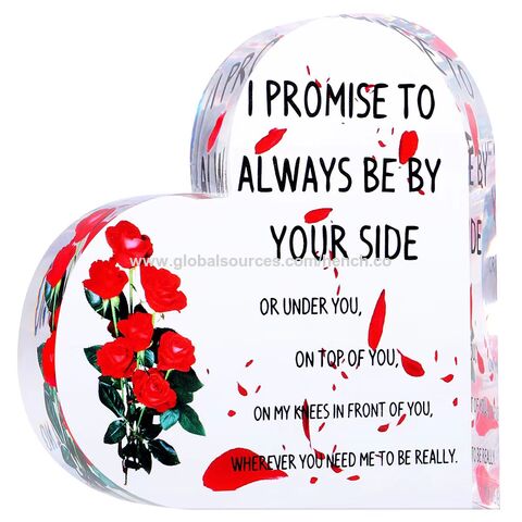 Achetez en gros Cadeau Romantique Pour Petite Amie Amant Acrylique Cœur  Plaque Inspirational Citations Cadeau Pour Anniversaire D'anniversaire De  Mariage Chine et Presse-papiers à 2.5 USD