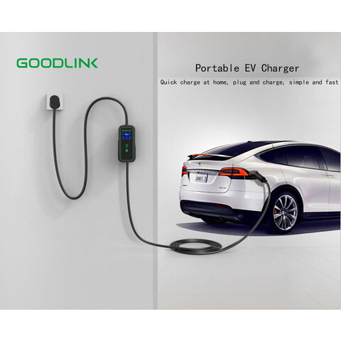 32A 22kw Type 2 Electric Car Fast Charging Shuko Cee Red Plug Portable Evse  EV Charger Station Wallbox - China Portable EV Charger, EV Charger