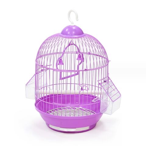 Cage ronde portable pour oiseaux, petite cage à oiseaux ornementale en métal pour perruches et oiseaux acacia for sale at factory direct price