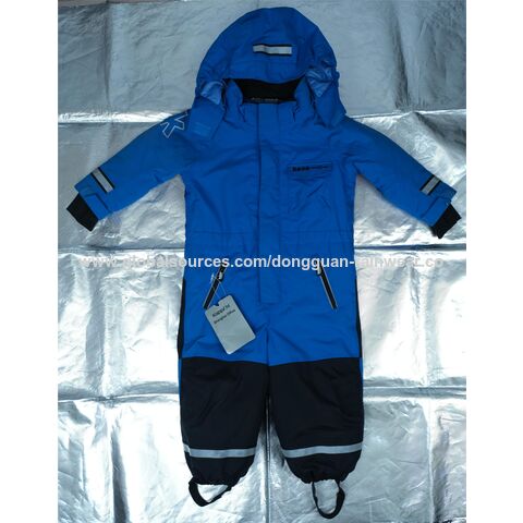 Combinaisons en polyester bleu avec doublure de rembourrage avec bande réfléchissante for sale at factory direct price