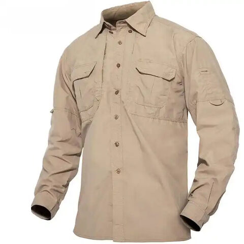 Compre Precio De Fábrica Los Hombres Secado Rápido Camisas Manga Larga Sol  Protección Pesca Trabajo Táctico y Camisas De Pesca De Los Hombres de China  por 13.5 USD