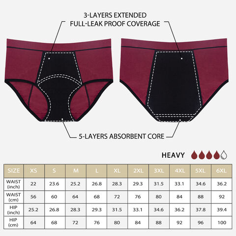 Buy Wholesale China Lynmiss 5 Layers Leak Proof Comfortable Sexy Women  Underwear Menstrual Panties Teen Girl Bamboo Period Panties & Period  Panties Underwear at USD 1.96