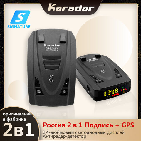  Détecteur de radar de voiture GPS V7 16 bandes, alarme vocale  et système d'alarme de vitesse à 360 degrés avec détection, détecteur de  radar pour voitures