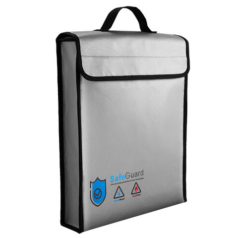 Bolsa ignífuga e impermeable para documentos con logotipo personalizado, caja ignífuga con cremallera para objetos de valor, dinero, joyas y tabletas