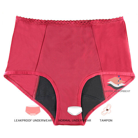 Buy Wholesale China Lynmiss 4 Layers Absorbent Seamless Leak Proof Menstrual  Women Bamboo Period Panties & Wuka Period Panties at USD 3.5