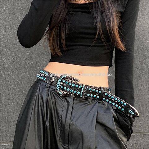 Popular Classic Rhinestone Studded Belt Factory Custom Plus Size