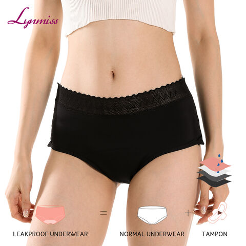 Breathable Hight Waist Briefs Solid Color Sweet Girls Underwear Leak Proof  Four Layer Uick Drying Comfortable Panties Lenceria - AliExpress