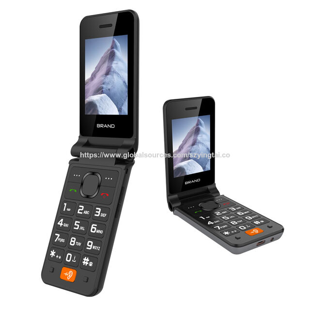 Celular com teclado 4G de tela dupla de 2,8 + 1,77 polegadas, tipo flip, Dual SIM Spreadtrum T107, Type C, bateria de 1500 mAh for sale at factory direct price