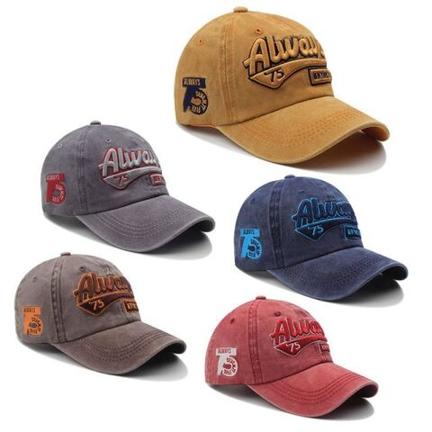Casquettes de baseball brodées pour hommes et femmes, sports de plein air, chapeaux de soleil, casquettes de baseball lavées