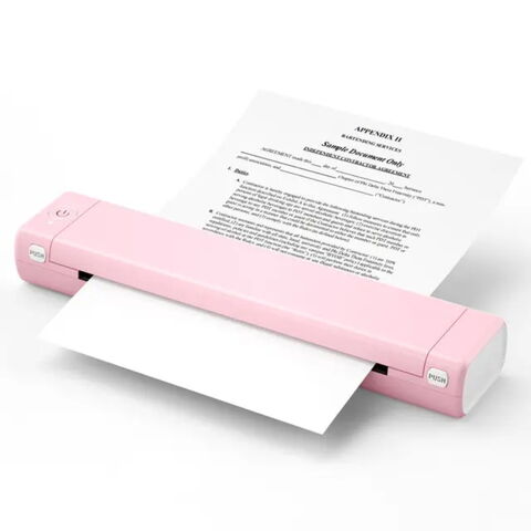 Mini Imprimante thermique A4, imprimante WIFI portable, rose
