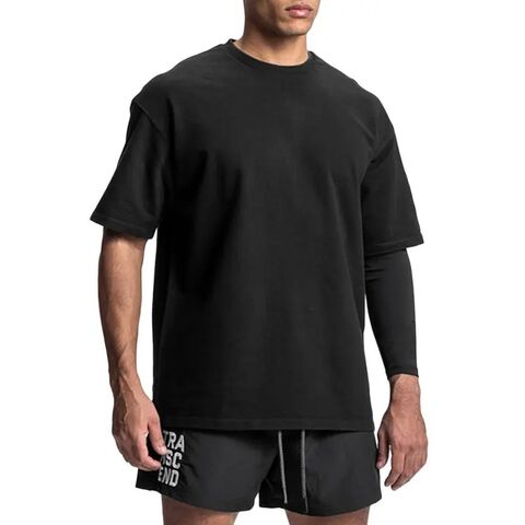 Camisetas de Diseñador con Logo Personalizado y MOQ Bajo, Lavado Ácido para Hombre, 100% Algodón, Manga Corta, Camisetas Deportivas para Correr