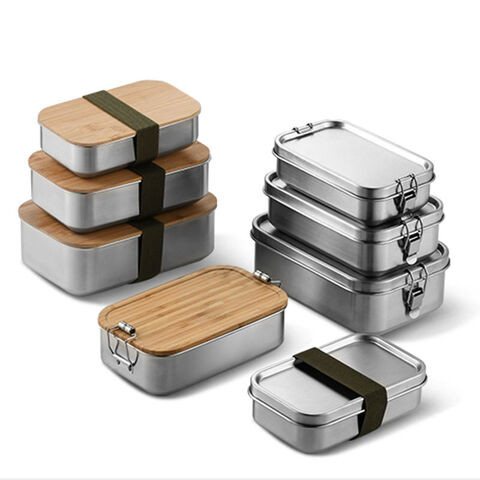 Hot Sales Nicety Stainless Steel Rectangle Lunch Box with Rubber