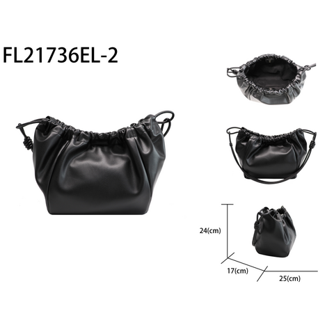 Bolso de hombro de PU de nailon negro personalizado for sale at factory direct price