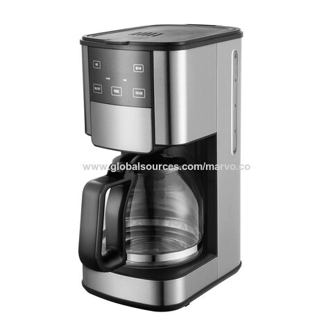 Cafetière programmable Machine à café 1L5 INOX GRISE 900W 12