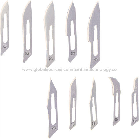 10 Sterile #11 Surgical Blades with FREE #3 Scalpel Knife Handle Medical  Dental