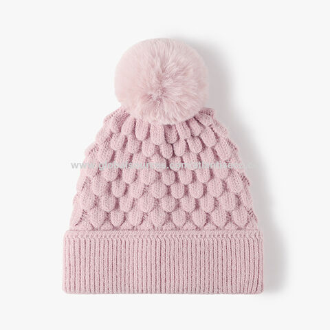 Buy China Wholesale Pom Pom Beanie Women Fleece Lined Chunky  display picture 3