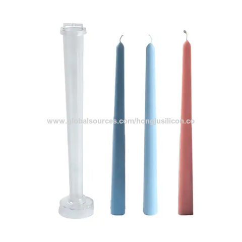 Pillar Shaped Clear Candle Mold Wax Candle Mould for Candle Making Crafts