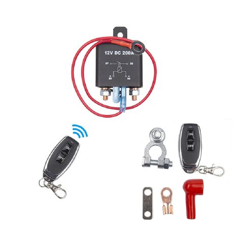 12V Car Power Battery Disconnect Cut Off Switch w/Dual Wireless Remote  Control