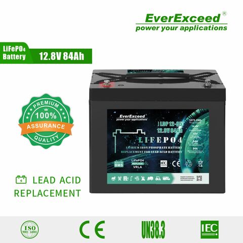 Batterie LITHIUM Fer Phosphate (LiFePO4) 12.8V 84ah Power Battery