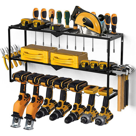 Heavy Duty Large Capacity Wall Mount Power Tool Storage Organizer Metal  Wall Mount Drill Holder Cordless Tools Storage Rack - China Tool Storage,  Tool Holder