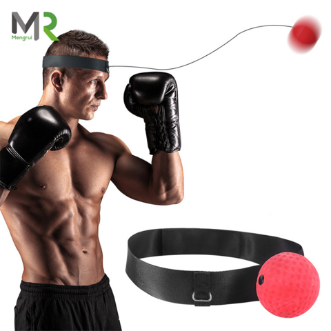 Speed ball/boxing reflex ball/set of punching balls (Punching bag with ball  for training (reactions for boxing), 3 difficulty levels boxing training  ball with headband, ideal for reaction, hand-eye coordination training –