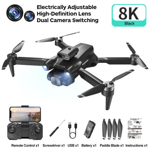 F196 Drone with 6K HD Camera for Adults and Kids, FPV Drone with Brushless  Motors, Optical Flow Sensor and Obstacle Avoidance, 3 Batteries, Black 