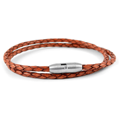 High End Luxury Unisex Mens Leather Bracelet With Aolly Buckle And