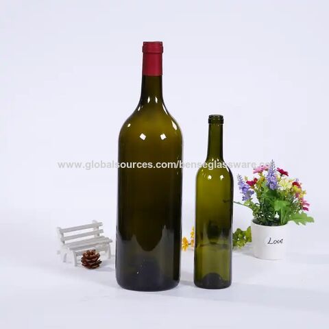 Factory Supply Dark Green Colored 375ml 500ml 750ml 1000ml Glass Wine Bottle  - Buy China Wholesale Glass Bottle $0.99 | Globalsources.com