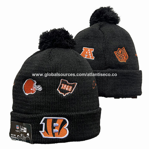 Buy Wholesale China Winter Knit Pom Beanie Hats Solid Color Cuffed Knit Hat  With Embroidery Patched Nfl Team Cincinnati Bengals Bsci Factory & Hat at  USD 0.672 | Global Sources