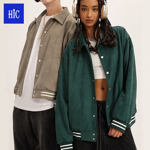 Vintage Retro Uniform Wildlederjacke für Herren, Herbst Winter 2022, Baseballjacke, Varsity Jacke, personalisierbar for sale at factory direct price