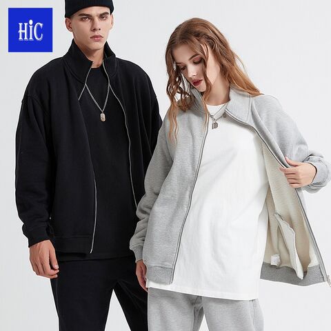 Hot Sale 360g casual zip up hoodies y2k winter cropped hoodie men blank hoodies for sale at factory direct price