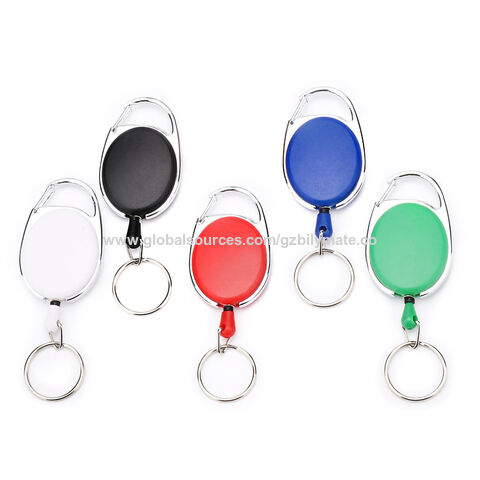 Keychain With Round Shape Yoyo Key Holder Retractable Badge Reel