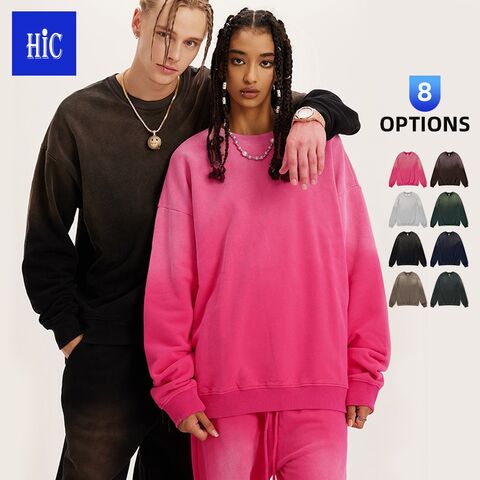 Neu eingetroffen: High Street Fade Oversized Vintage Baumwollpullover Gradient Acid Wash Hoodie Jogger Hoodies & Sweatshirts für Herren