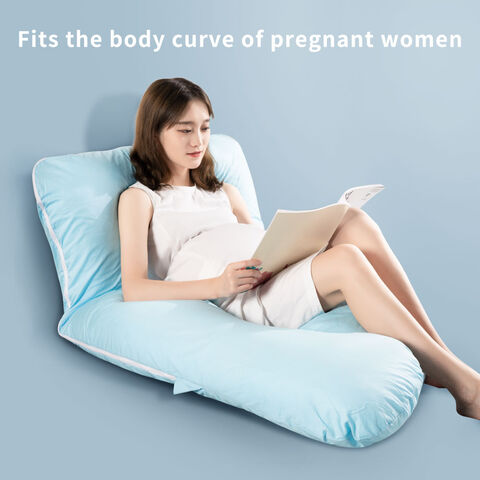 Almohada Para Embarazo Tipo J Lactancia Tela Súper Suave