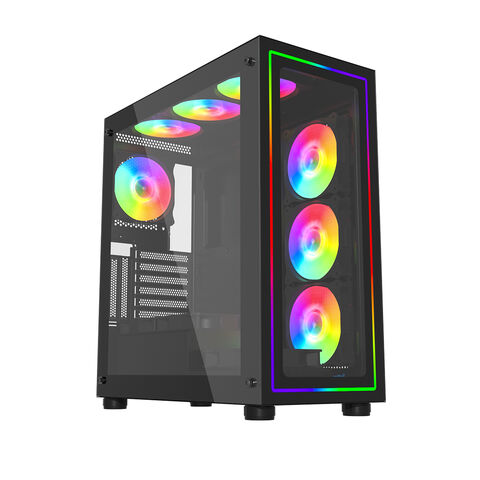 POWERCASE última caja de la computadora del juego mediados de torre atx caja de la pc OEM personalizado gabinete de la computadora for sale at factory direct price